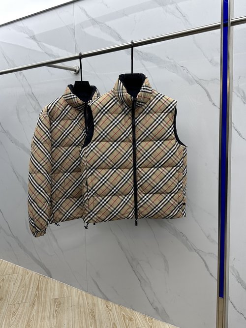 Burberry Double-Sided Wear Down Vest with Exquisite Embroidery Details