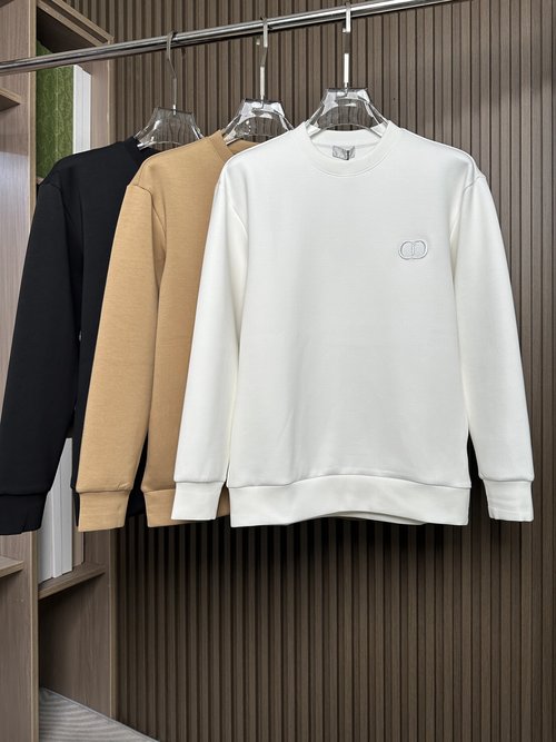 Dior Cotton Pullover with Classic Icon Embroidery