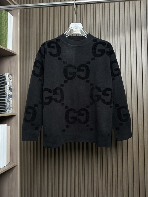 Gucci Knit Sweater with Embroidered Double G Design
