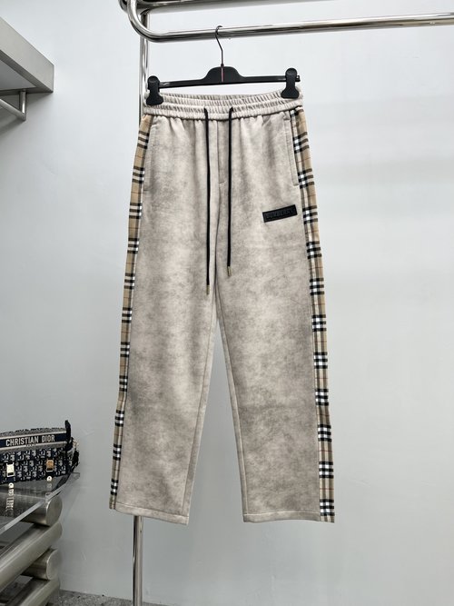 Burberry Casual Pants: Imported Fabric Selection