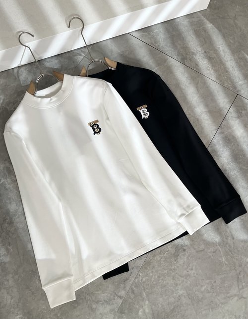 Burberry Long-Sleeve Base Layer with Embroidered Logo