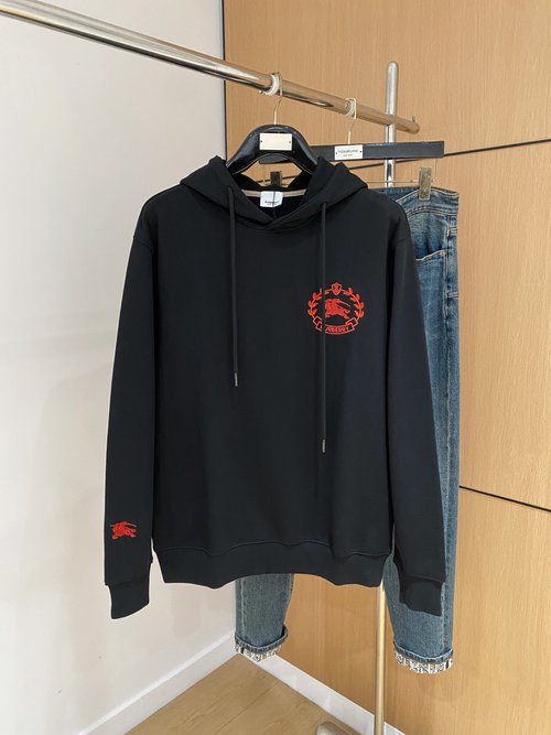 Burberry Hoodie Made from Premium Imported Fabric with Embroidery