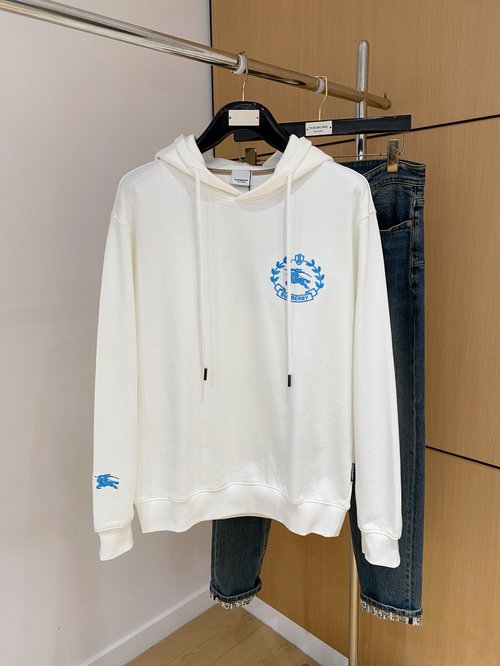 Burberry Premium Crafted Pullover Hoodie with Embroidery