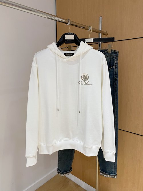 Loro Piana Premium Crafted Pullover Hoodie with Embroidery