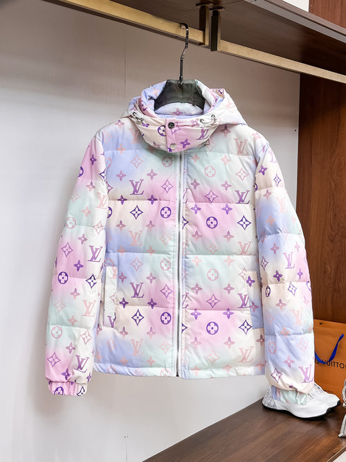 Louis Vuitton High - end 90 - down Jacket with Logo & Colorful Design