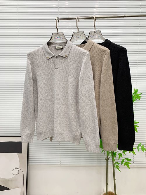 Gucci High-Quality Knit Wool Sweater with Timeless Logo Design