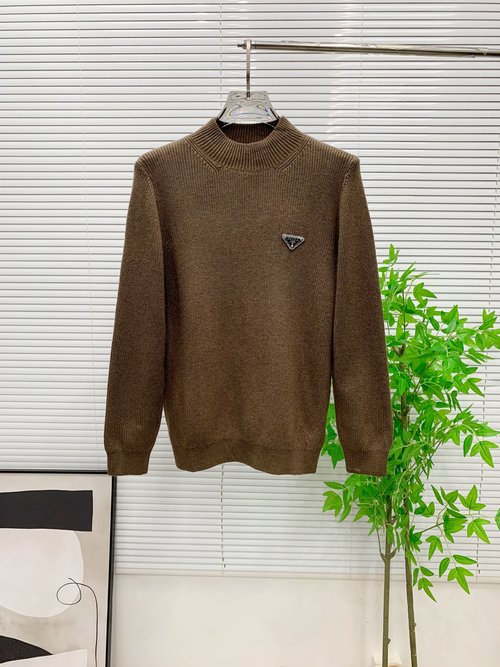 Prada Logo Knitted Wool Sweater