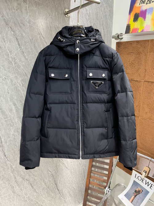 Prada 90% Down-Filled, Colorful & Warm Reversible Jacket