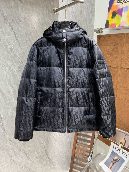 Dior Premium Down Jacket with 90% Down and Logo
