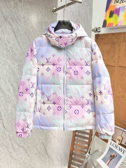 Louis Vuitton Premium Down Jacket with 90% Down and Logo