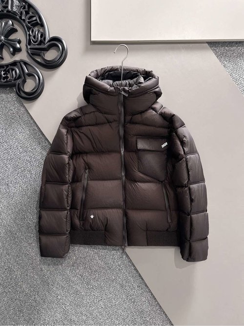 Dior Chic Down Jacket with Small Logo, Imported White Duck Fill