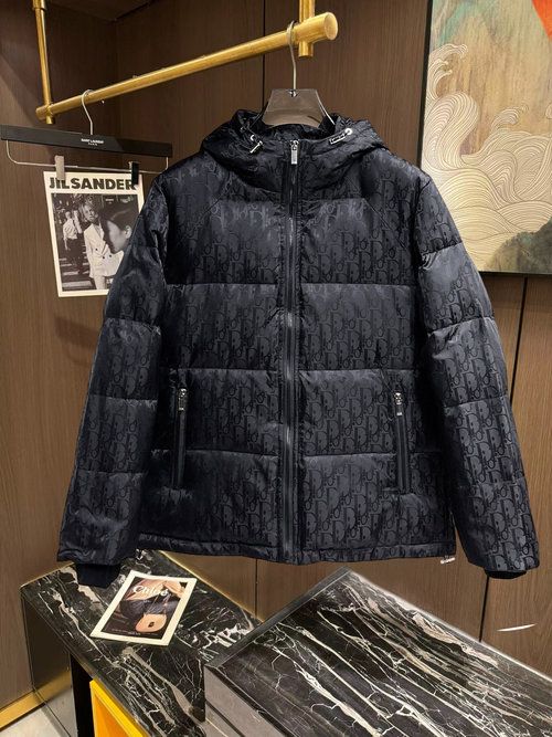 Dior High - end 90 - down Jacket with Logo & Color Blocking