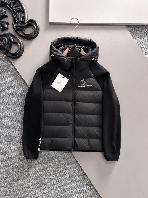 Moncler Customizable Spliced Down Jacket with Logo