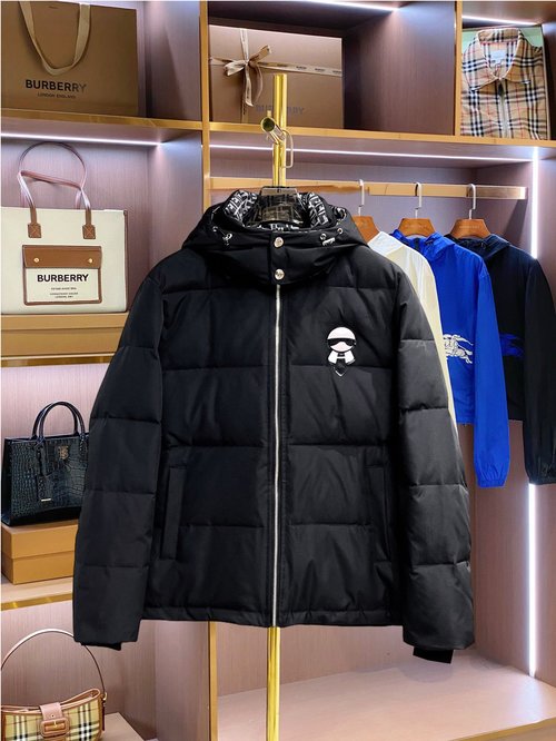 Fendi Premium 90% Down Jacket with Logo and Color Block