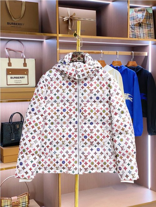 Louis Vuitton 90% Down Filled Jacket with Logo and Colorful Design