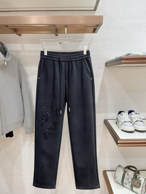 Chrome Hearts New Casual Pants with Classic Logo, High Comfort