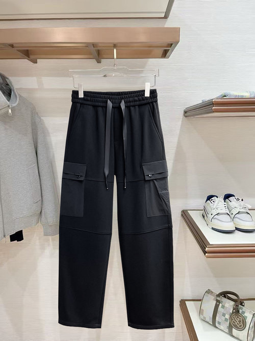 Prada Casual Pants with Logo, New Style, Great Comfort