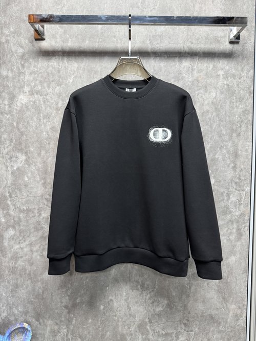 Dior Unisex Air Layer Round Neck Printed Sweatshirt