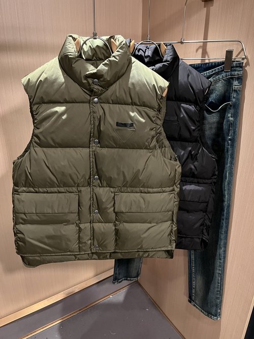 Prada Waterproof Down Vest with High-tech Fabric