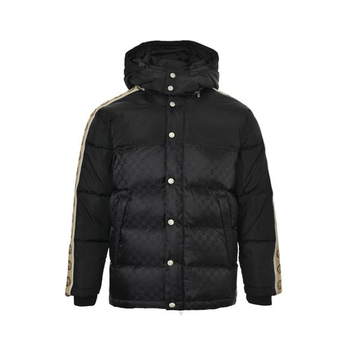 Gucci Luxury Down Coat with Dual G Patch and Reflective Details