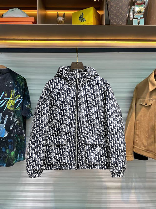 Dior Premium Down Jacket with Classic Logo and High Warmth
