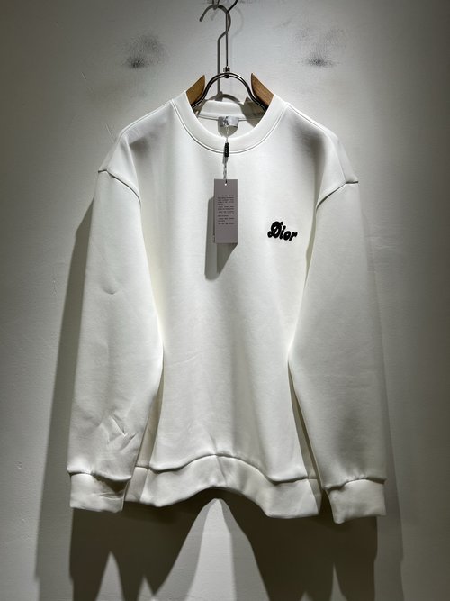 Dior Cotton Long-sleeved Pullover with Embroidered Logo