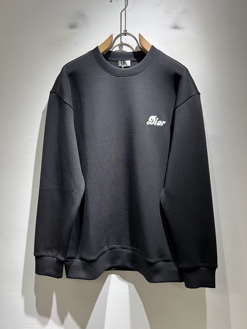Dior Cotton Long-sleeved Pullover with Embroidered Logo