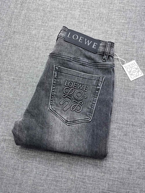 Loewe Heavy-Duty Denim Jeans with Distinctive Wash and Craftsmanship