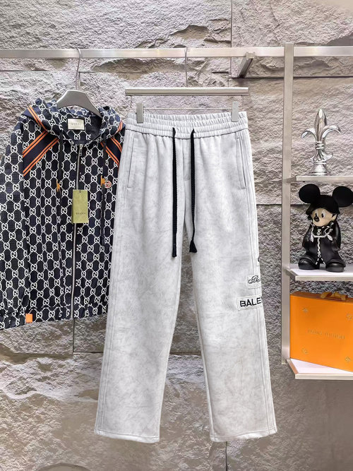 Balenciaga Casual Pants with Distinctive Brand Logo in Custom Fabric