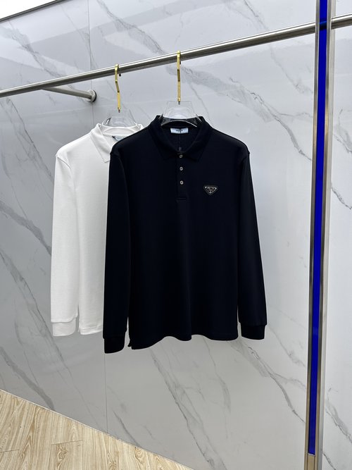Prada Luxury Long-sleeved Shirt Crafted from Premium Cotton