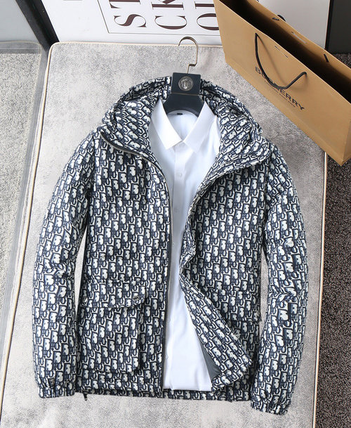 Dior Premium Down Jacket with 90% Down, Elegant Appearance