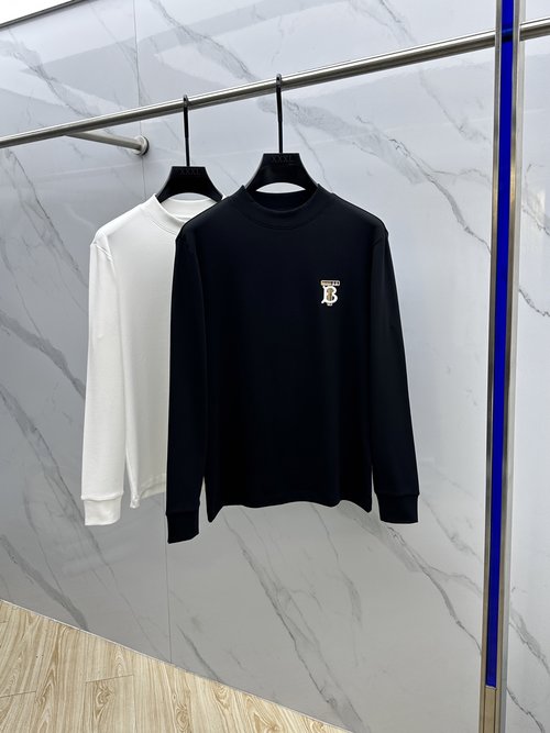 Burberry Warm Long-Sleeve Base Layer with Logo Embroidery