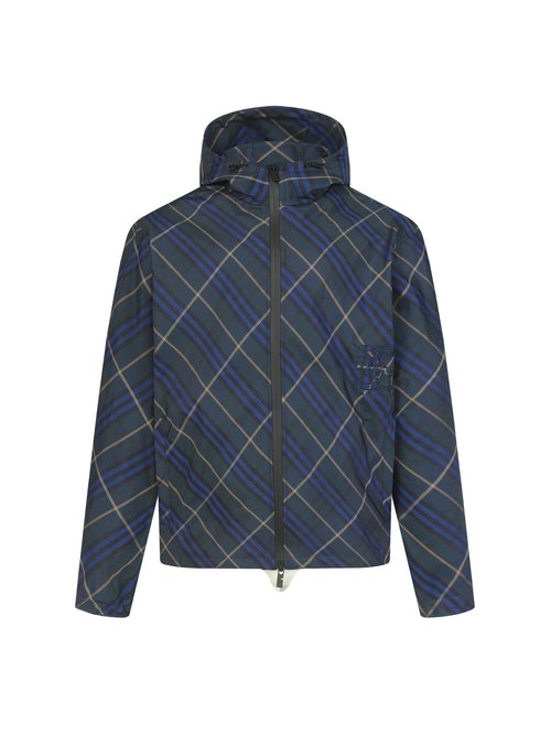 Burberry Embroidered Checkered Double-Sided Jacket