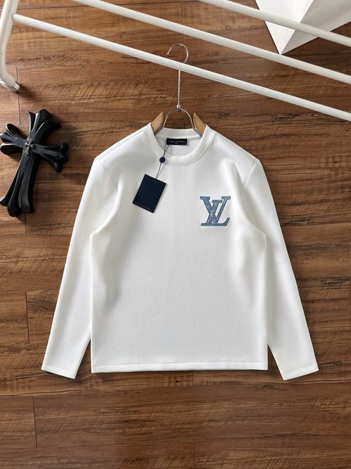 Louis Vuitton Unisex Air-Layered Round Neck Printed Sweatshirt