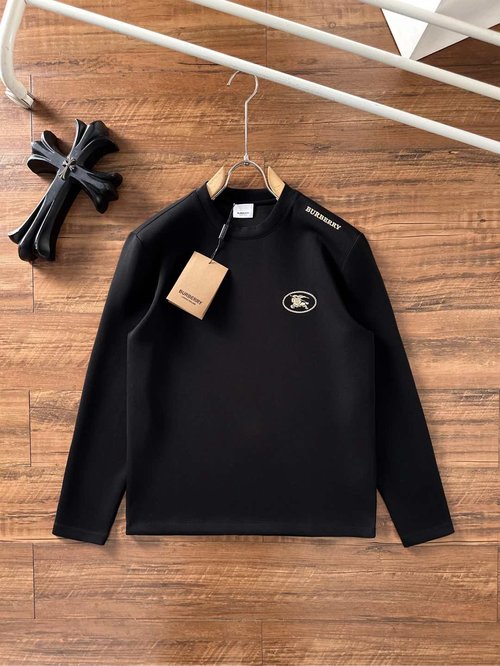 Burberry Unisex Round Neck Air Layer Sweatshirt with Brand Emblem