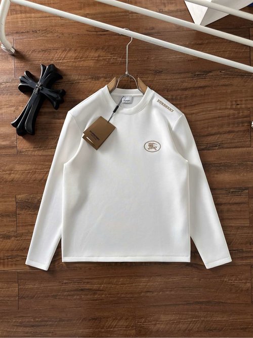 Burberry Unisex Round Neck Air Layer Sweatshirt with Brand Emblem