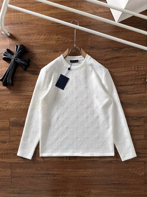 Louis Vuitton Unisex Air Layer Round Neck Patterned Sweatshirt