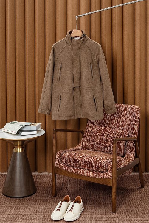 Loro Piana Wool-Cashmere Coat with Unique Design
