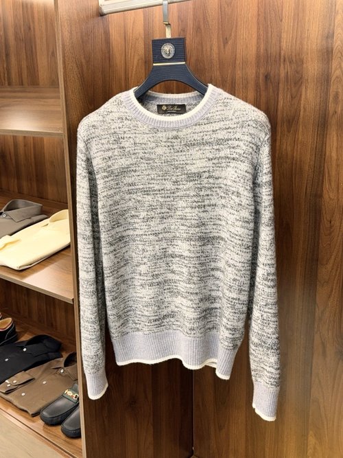 Prada Cashmere Wool Round Neck Sweater with Color Block