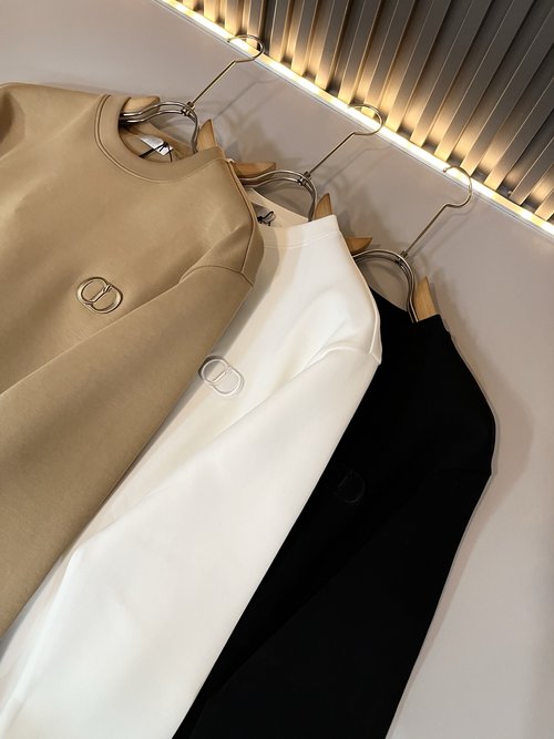 Dior Cotton Long-Sleeve Sweatshirt with Embroidered Logo