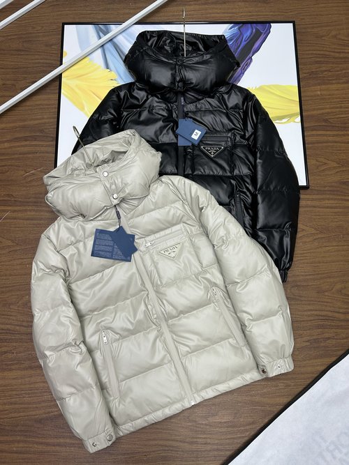 Prada Premium 90% Down Jacket with Classic Logo and Color