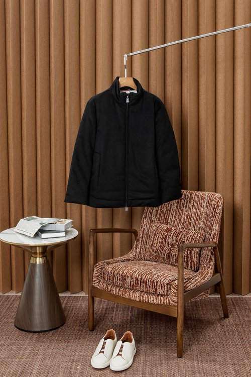 Loro Piana Luxury Wool-Cashmere Blend Down Jacket