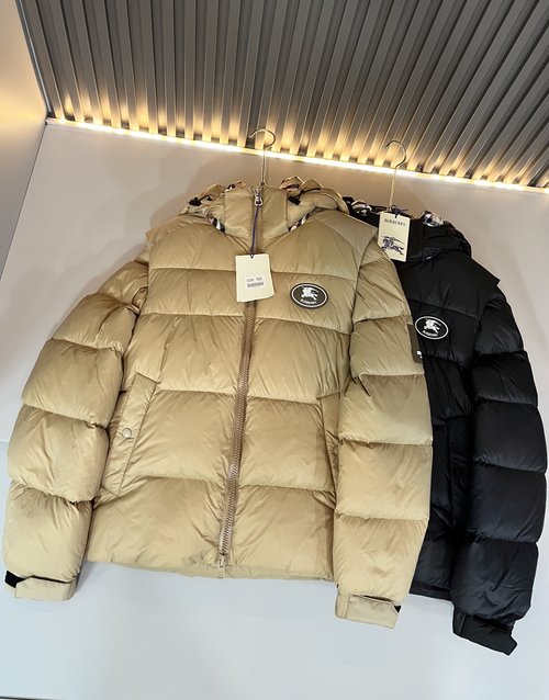 Burberry Memory Fabric Down Jacket with Silicone-Embedded Logo