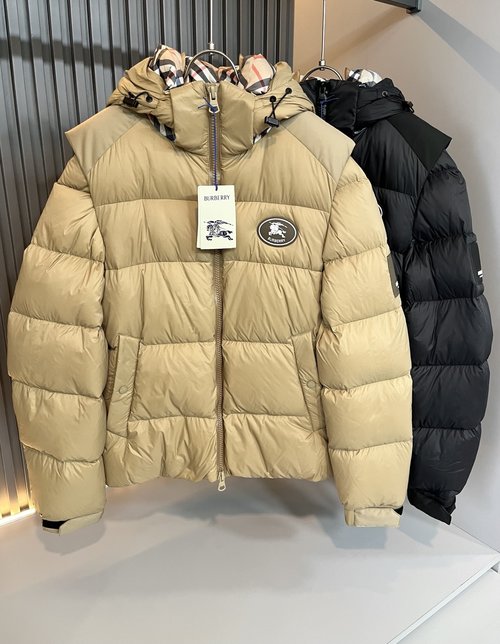 Burberry Memory Fabric Down Jacket with Silicone Logo