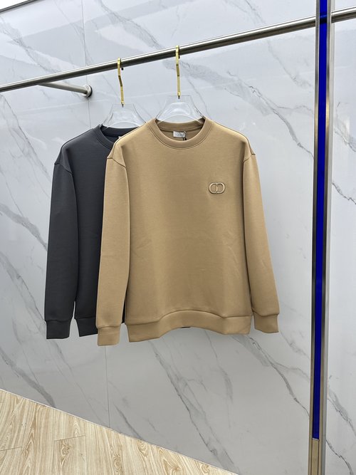 Dior Embroidered Round-Neck Pullover Sweatshirt with High-Class Style