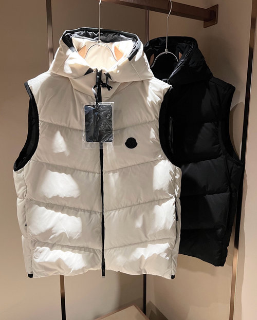 Moncler Luxury Down Vest with Metal Details