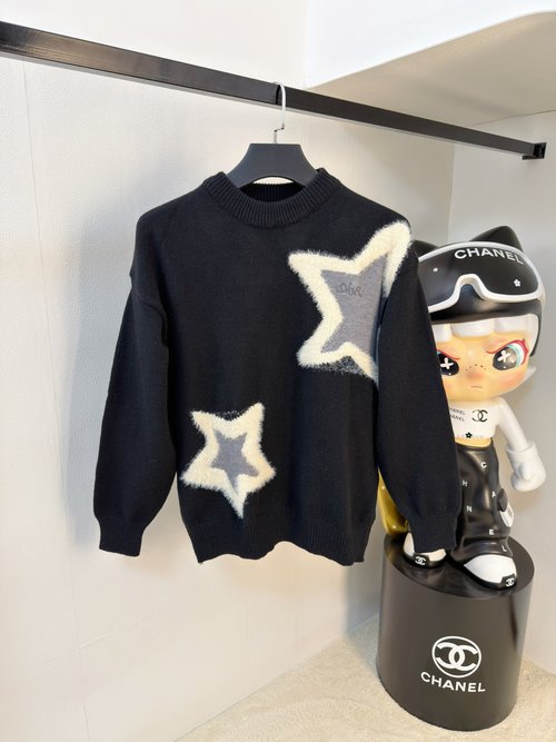 Dior High-quality Knitted Wool-blend Sweater with Logo