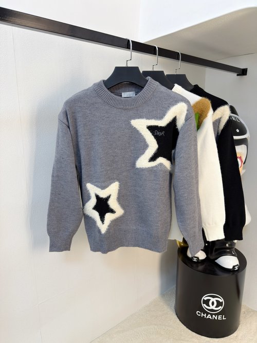 Dior High-quality Knitted Wool-blend Sweater with Logo