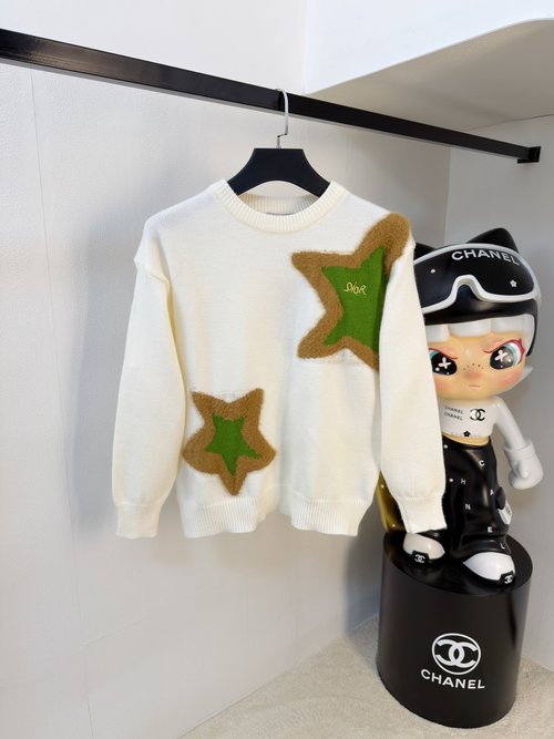 Dior High-quality Knitted Wool-blend Sweater with Logo