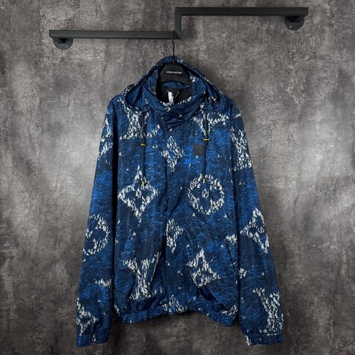 Louis Vuitton Sailboat Print Windproof Jacket with Custom Fabric